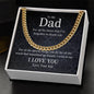 To My Dad | I Love You - Cuban Link Chain