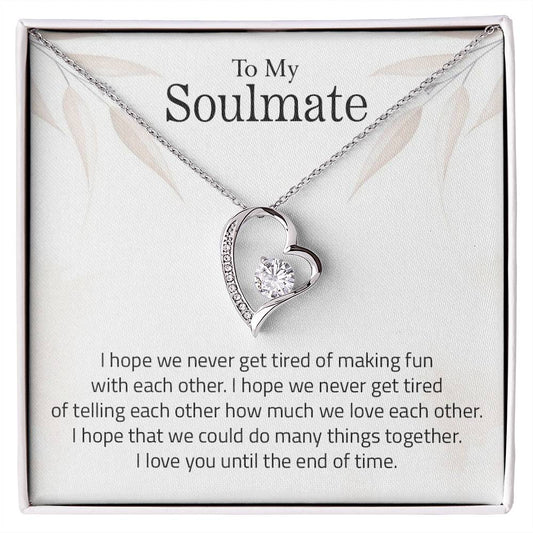 To My Soulmate | I Love You - Forever Love Necklace